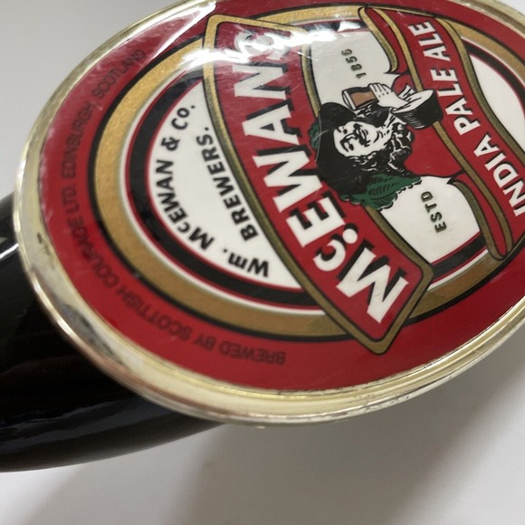 PUB STYLE WITH BADGE McEWAN'S INDIA PALE ALE BEER TAP HANDLE Barware‎ 11.5" - Picture 11 of 11